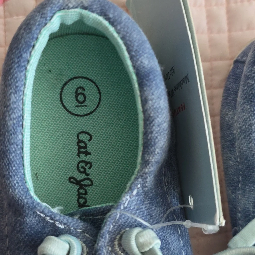 Cat & Jack Denim Blue Kids Moccasins